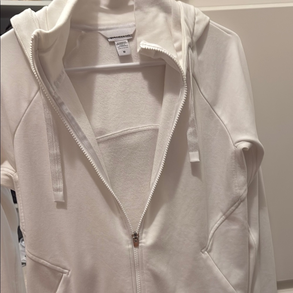 Athleta Cream Zip-Up Jacket sz M